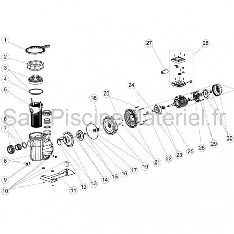 image: Turbine + joint de pompe Victoria + 1.5cv mono