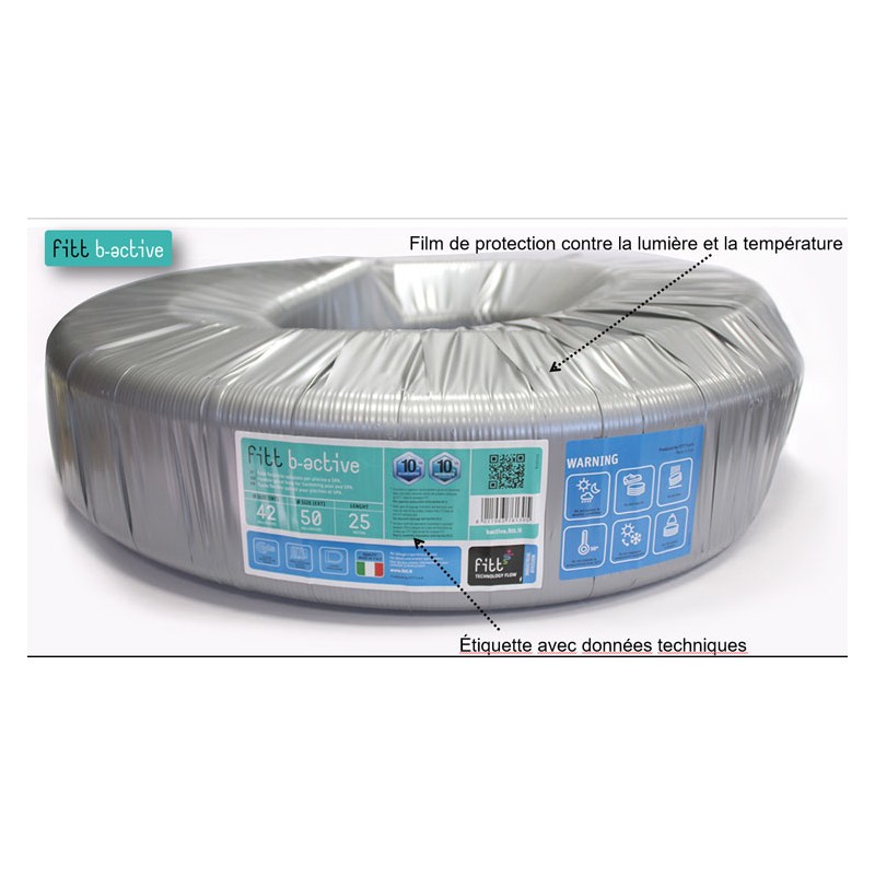 Tuyaux PVC souple Ø50 en couronne de 25m pour piscine