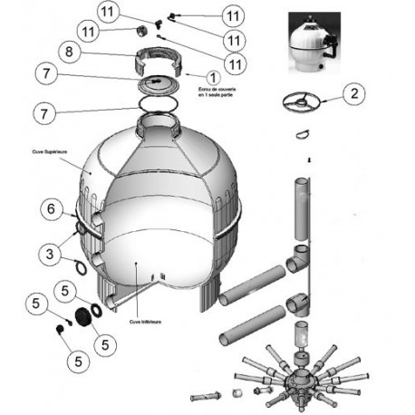 image: Manomètre seul pour filtre Cantabric