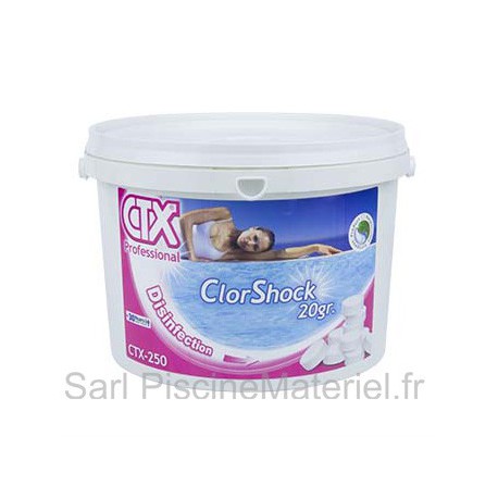 image: Chlore Choc CTX250 - Pastilles 20Gr - 5kg