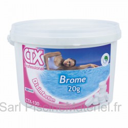 20kg Brome pour Piscine CTX130 - Pastille 20Gr - 4 seaux 5kg