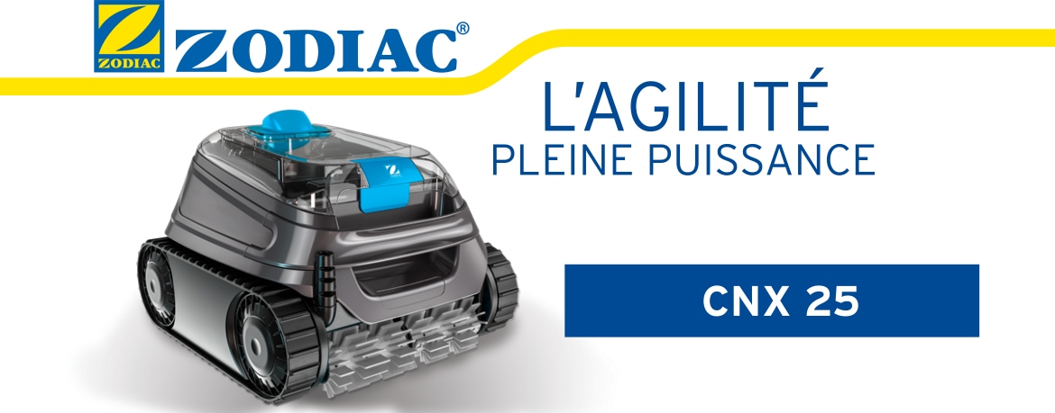 Le robot de piscine électrique Zodiac CNX 25 - La puissance Cyclonique du leader français